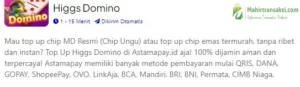 Top Up Domino Md Ungu 1M Pakai Pulsa Termurah