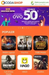 Codashop Koin Tiktok Murah Top Up Pakai Pulsa Dana