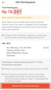 Pembayaran Shopee Dicek Manual? Wajib Upload Bukti Transfer !