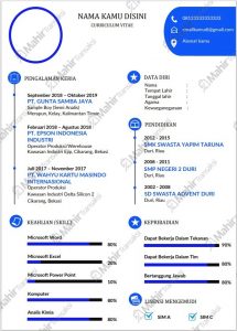 10 Template Cv Word Simple Gratis Mampu Di Edit Di Wps Office