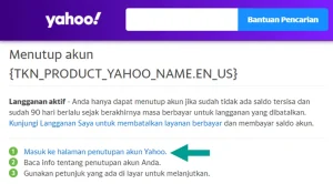 Cara Menghapus Akun Email Yahoo (Permanen) +Ketentuannya