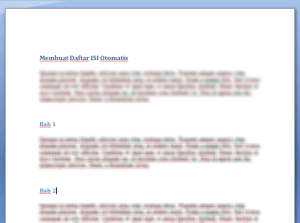 Cara Membuat Daftar Isi Di Word 2007