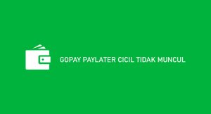 Gopay Paylater Cicil Tidak Muncul ? Begini Cara Mengatasinya